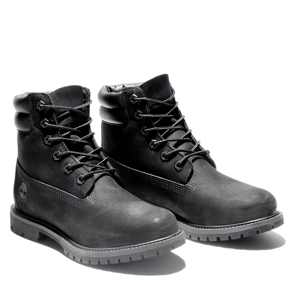 Bocanci 6-Inch Timberland Dama Negrii - Waterville Waterproof - Romania - KQVEOZ871